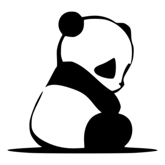 Sad Panda Decal (Black)